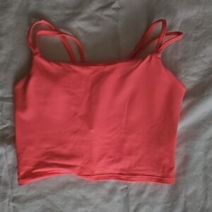 Women's Coral Pink Strappy Top